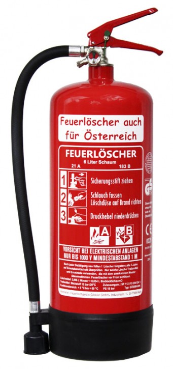 Schaumlöscher 6 l - Frostbeständig
