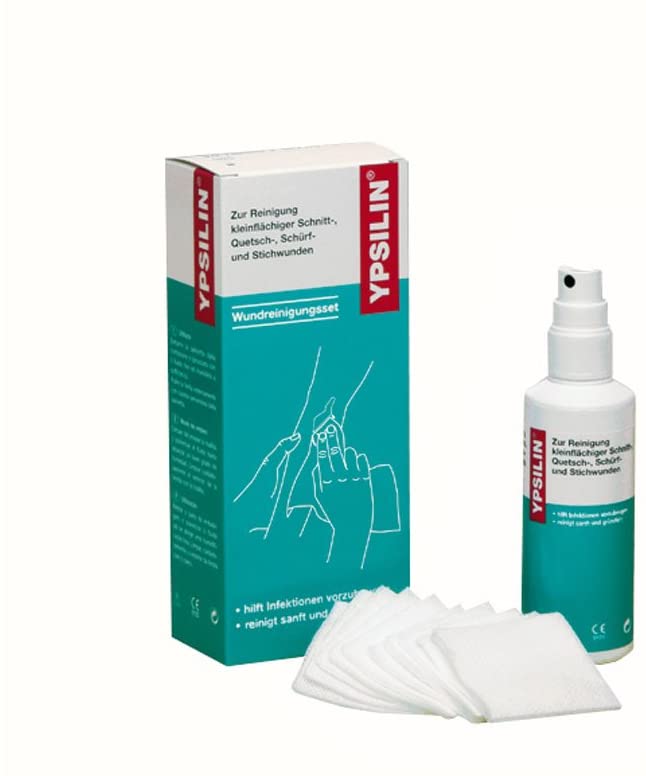 Ypsilin Wundreinigungsset 100 ml Fluid + 20 Tücher