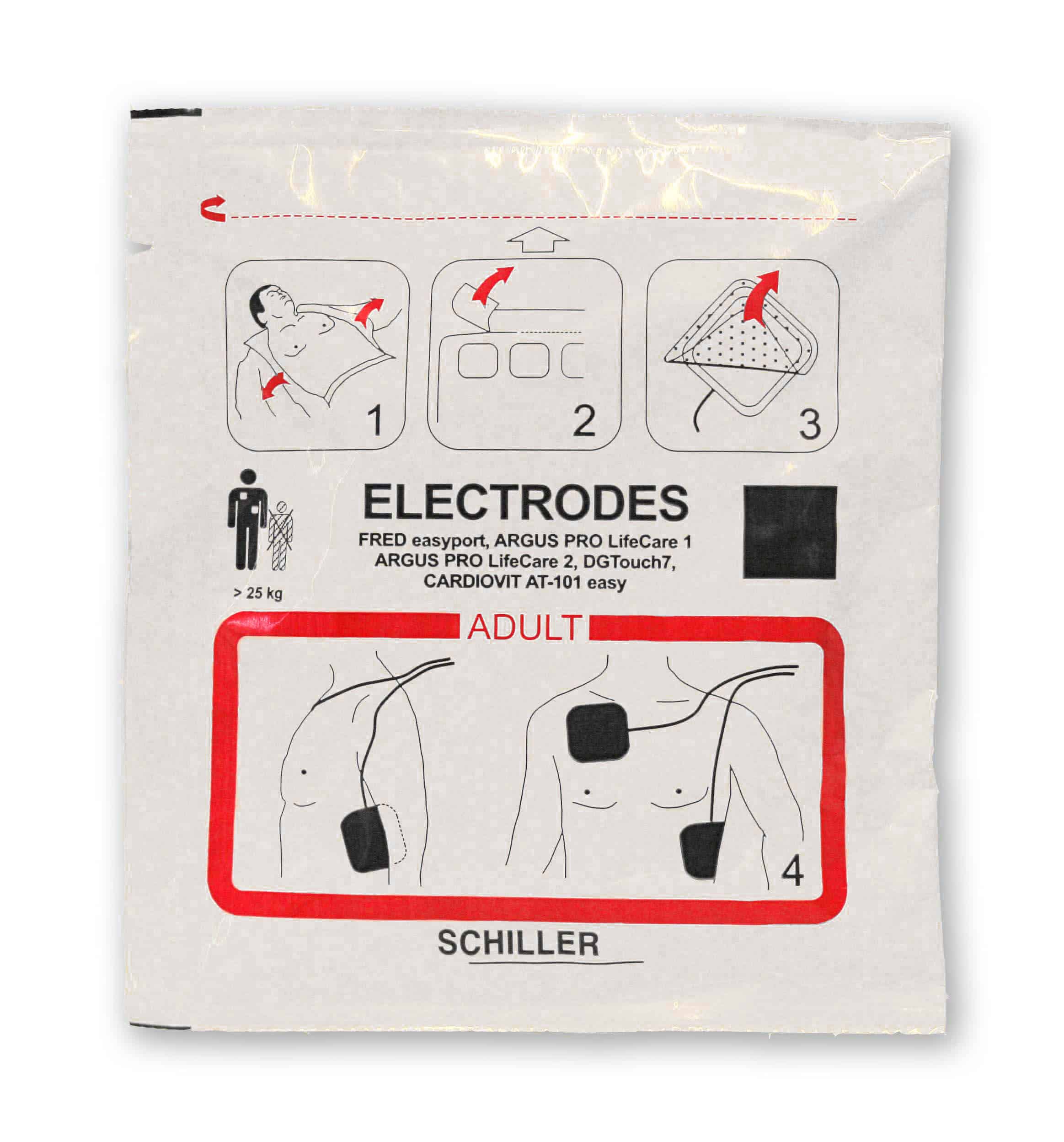 Defibrillationselektrode für Erwachsene zu FRED easyport