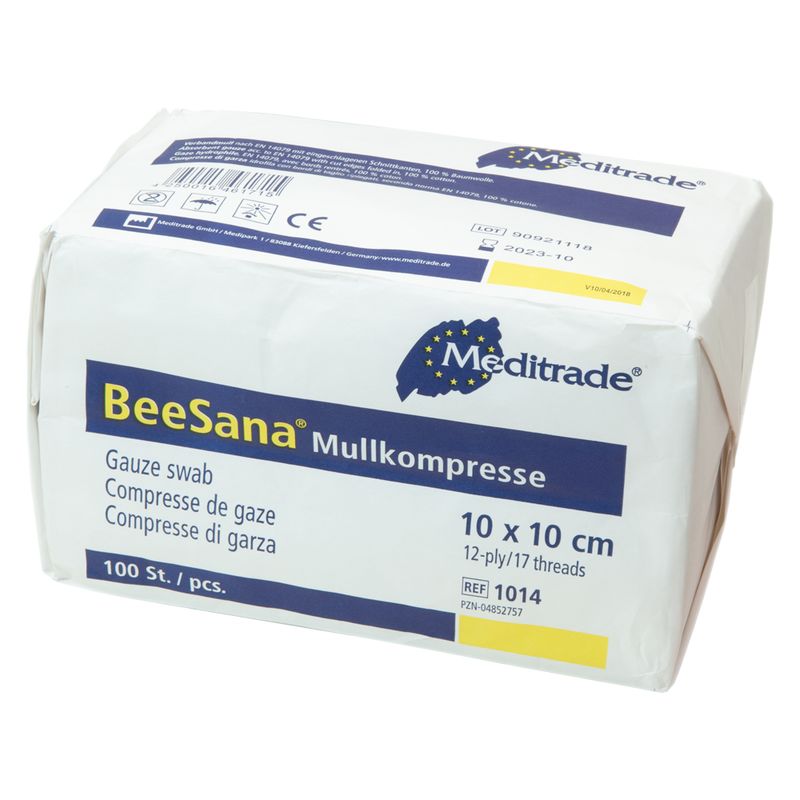 Mullkompresse (100 Stück) 10 x 10 cm, unsteril