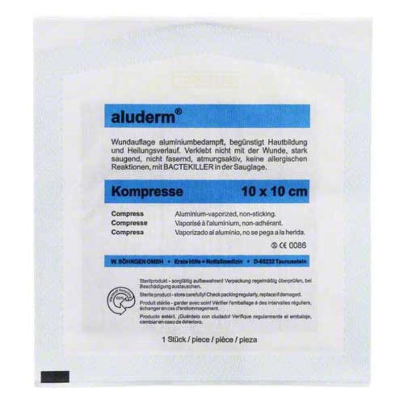 Aluderm Kompresse 10 x 10 cm - 20 Jahre Haltbar