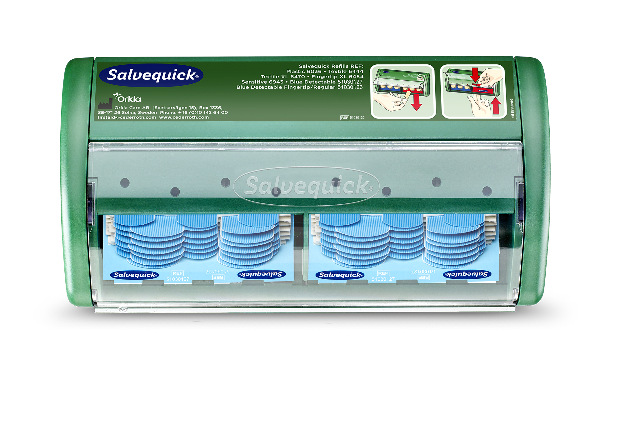 Salvequick Pflasterspender Detectable gefüllt