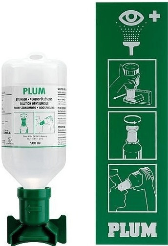 Plum Augenspülstation mit 1 Stk. 500 ml Flasche
