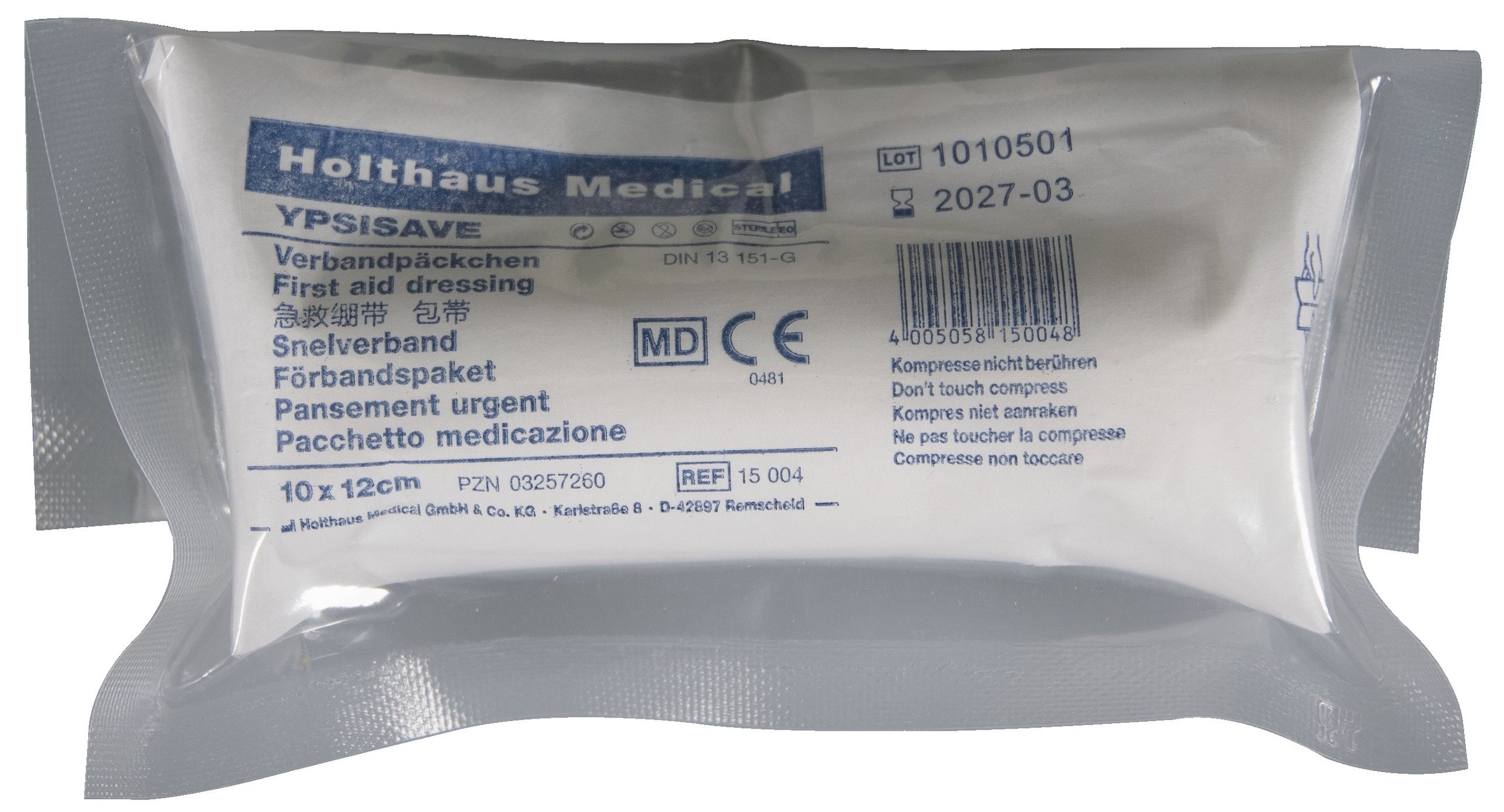 Noba Erste-Hilfe-Set – 10 Sterile Verbandpäckchen, Mittel, Für Unterwegs & Betrieb