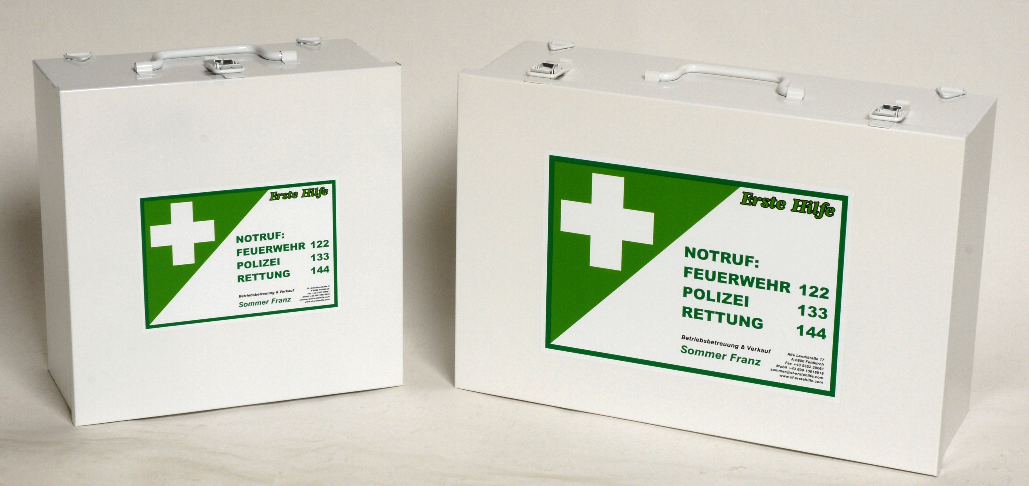 Erste Hilfe-Kasten Metall ÖNORM Z1020  Baustelle und Handwerk