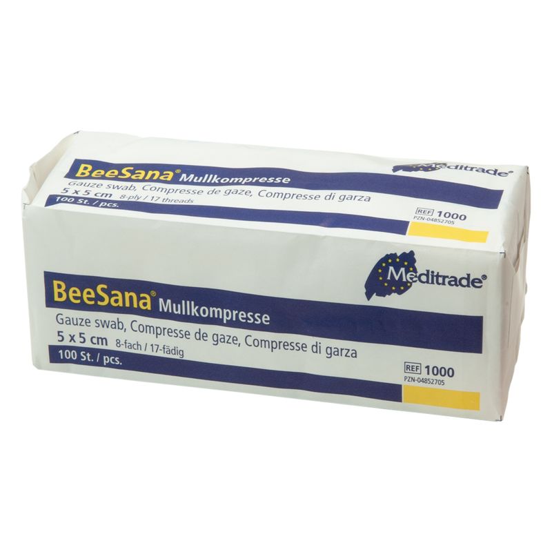 Mullkompresse (100 Stück) 5 x 5 cm, unsteril